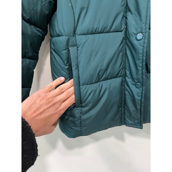 sz XL 12 - Girls Puffer Snow Jacket Winter Coat in Peacock Blue/Green - Picture 4 of 7